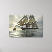 Toile Peinture à l'huile de bateau Ocean Sail (Recto)