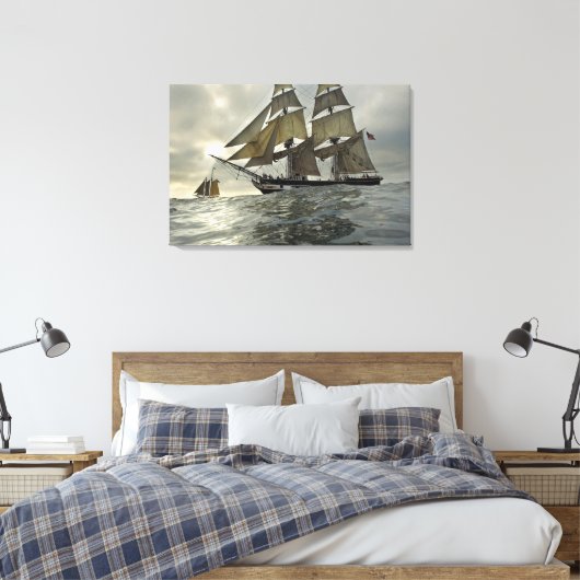 Toile Peinture à l'huile de bateau Ocean Sail (Insitu(Chambre))