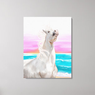 Toile Peinture à l'huile de Digitals de licorne sur la