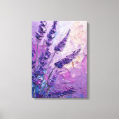 Toile Peinture à l'huile de fleurs de lavande (Recto)