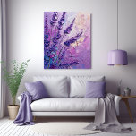 Toile Peinture à l'huile de fleurs de lavande<br><div class="desc">Fleurs de lavande en style peinture à l'huile.</div>