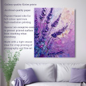 Toile Peinture à l'huile de fleurs de lavande