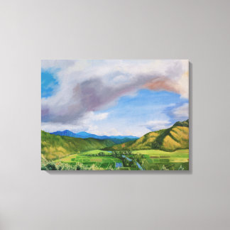 Toile Peinture à l'huile de la vallée de Hanalei Hawaii