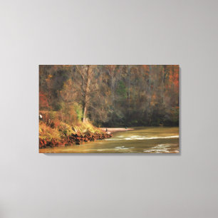 Toile Peinture à l'huile de Lanier de lac et copie la