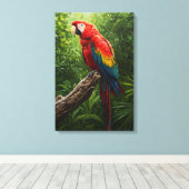 Toile Peinture à l'huile de Macaw (Insitu (Plancher de Bois))
