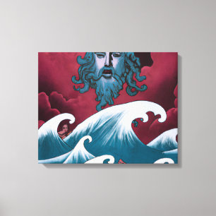 Toile Peinture à l'huile de Neptune Crimson