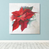 Toile Peinture à l'huile de Noël de poinsettia (Insitu (Plancher de Bois))