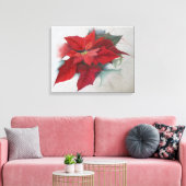 Toile Peinture à l'huile de Noël de poinsettia (Insitu(Salon))