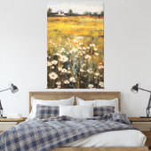 Toile Peinture à l'huile de prairie fleur sauvage sur to (Insitu(Chambre))
