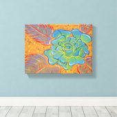 Toile Peinture à l'huile de Rose bleu (Insitu (Plancher de Bois))