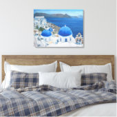 Toile Peinture à l'huile de Santorin Oia (Insitu(Chambre))