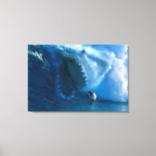 Toile Peinture à l'huile de visage de requin Imprimer (Recto)