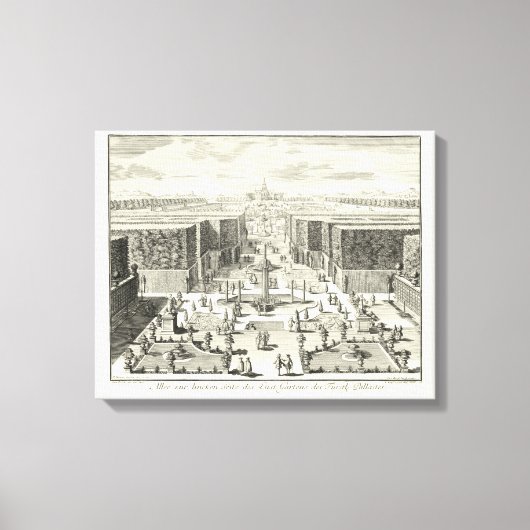 Toile Peinture à l'huile des Fontaines du Jardin de Vers (Recto)