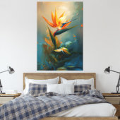 Toile Peinture à l'huile d'Oiseau du Paradis (Insitu(Chambre))