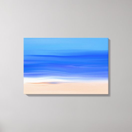 Toile Peinture à l'huile sur la plage et l'océan (Recto)