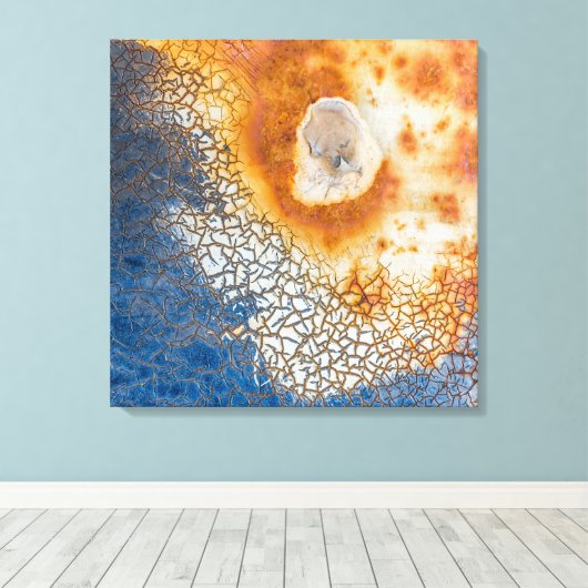 Toile Peinture à peeling et Abstrait rouillé (Insitu (Plancher de Bois))