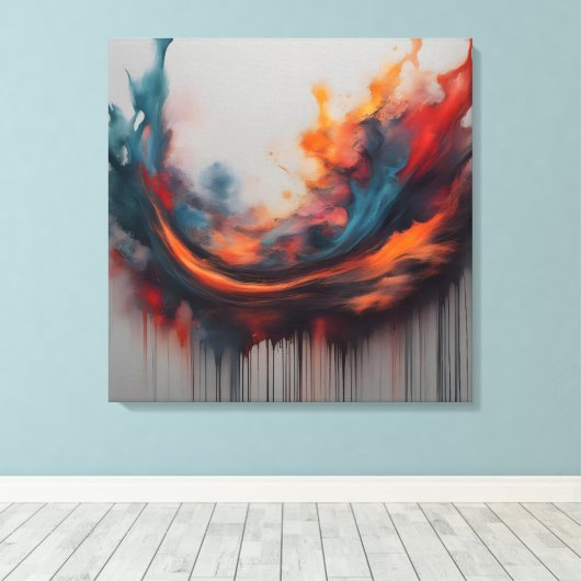 Toile peinture Abstraite (Insitu (Plancher de Bois))