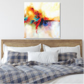 Toile Peinture Abstraite à l'huile colorée (Insitu(Chambre))