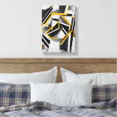 Toile Peinture Abstraite À L'Huile De Formes Géométrique (Insitu(Chambre))