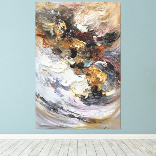 Toile Peinture abstraite acrylique (Insitu (Plancher de Bois))