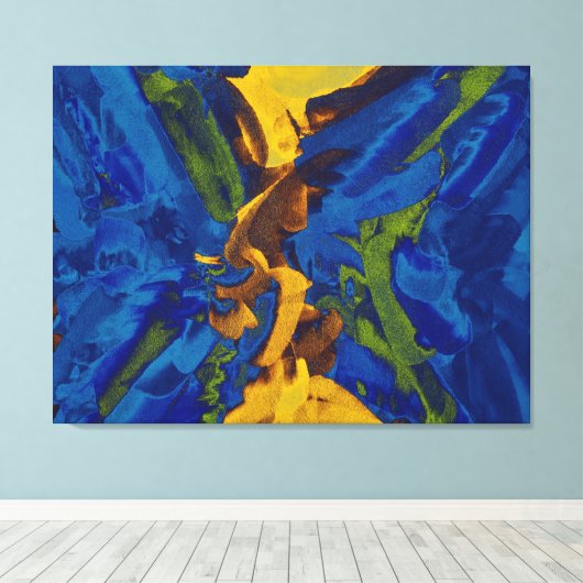 Toile Peinture Abstraite | Art Abstrait 9 (Insitu (Plancher de Bois))