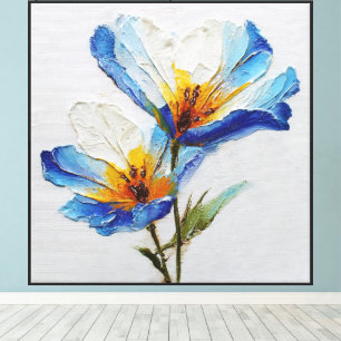 Toile Peinture abstraite Azure Radiance Bloom