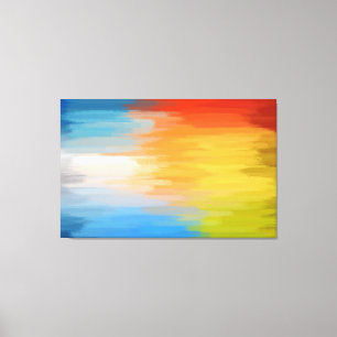 Toile Peinture Abstraite Coloré rétro 2
