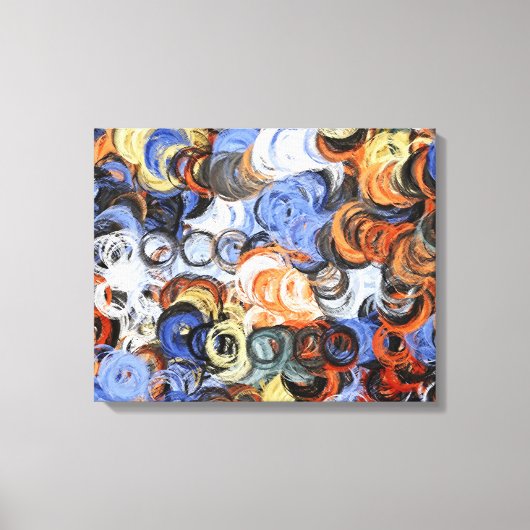 Toile Peinture Abstraite | Coloré rétro 7 (Recto)