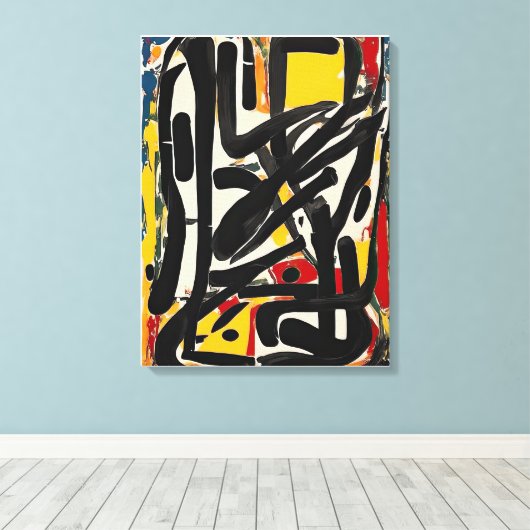 Toile Peinture Abstraite colorée (Insitu (Plancher de Bois))