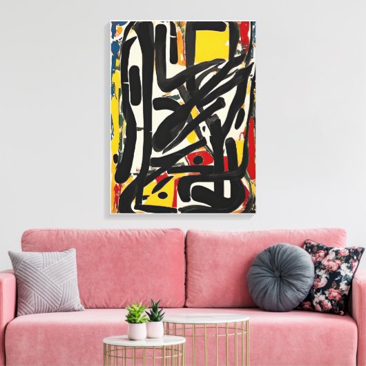 Toile Peinture Abstraite colorée (Insitu(Salon))