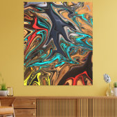 Toile Peinture Abstraite colorée | Meilleur chef-d'oeuvr (Insitu(Salon))