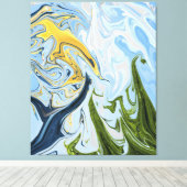 Toile Peinture Abstraite colorée | Meilleure art abstrai (Insitu (Plancher de Bois))