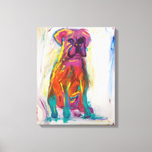 Toile Peinture abstraite de boxeur