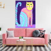 Toile Peinture Abstraite de chats colorée (Insitu(Salon))