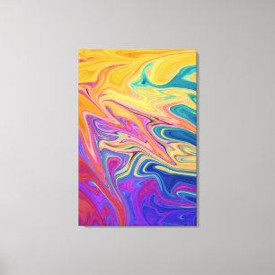 Toile Peinture Abstraite de Colors River Meilleur art