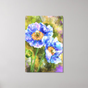 Toile Peinture Abstraite de Fleurs de Printemps en Fleur