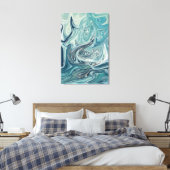 Toile Peinture Abstraite de la mer Bleue (Insitu(Chambre))