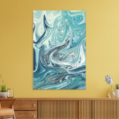 Toile Peinture Abstraite de la mer Bleue (Insitu(Salon))