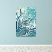 Toile Peinture Abstraite de la mer Bleue (Insitu (Plancher de Bois))