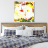 Toile Peinture Abstraite de la tête de chouette (Insitu(Chambre))