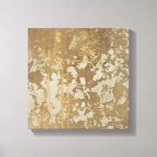 Toile Peinture abstraite d'or avec les taches argentées