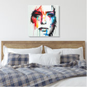 Toile Peinture Abstraite du visage d'une femme, Gravures (Insitu(Chambre))