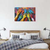 Toile Peinture Abstraite Elle représente la diversité (Insitu(Chambre))