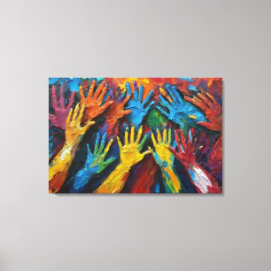 Toile Peinture Abstraite Elle représente la diversité