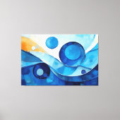 Toile Peinture abstraite en bleu 03 (Recto)