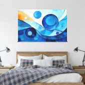 Toile Peinture abstraite en bleu 03 (Insitu(Chambre))