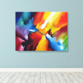 Toile Peinture Abstraite expressionniste contemporaine (Insitu (Plancher de Bois))