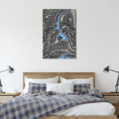 Toile Peinture Abstraite fluviale | Meilleur paysage abs (Insitu(Chambre))