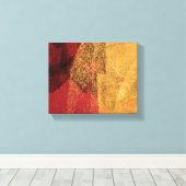 Toile Peinture abstraite jaune, rouge (Insitu (Plancher de Bois))