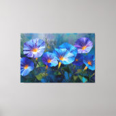 Toile Peinture Abstraite Murale Bleue et Violette (Recto)